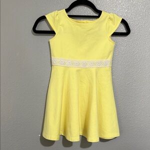 Janie and Jack Sunny Yellow Dress with Lace Detail